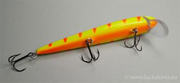 NILS MASTER INVINCIBLE SHALLOW Wobbler schwimmend, 15 cm, Farbe: 090 Petrol Tiger Red Stripes , Gewicht: 20 Gramm